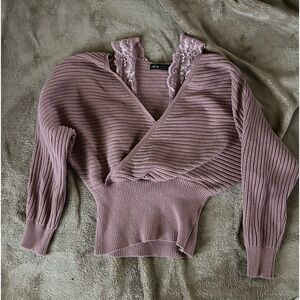 Sweater, faux straps sz s